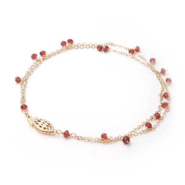 Chain of Dangling Gems Bracelet